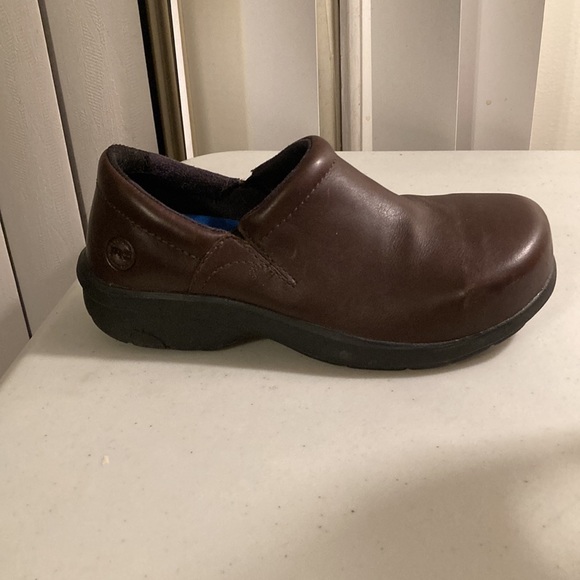 Timberland Pro Anti Fatigue Technology ESD “Newbury” Leather Slip On Loafer Clog - Picture 6 of 10